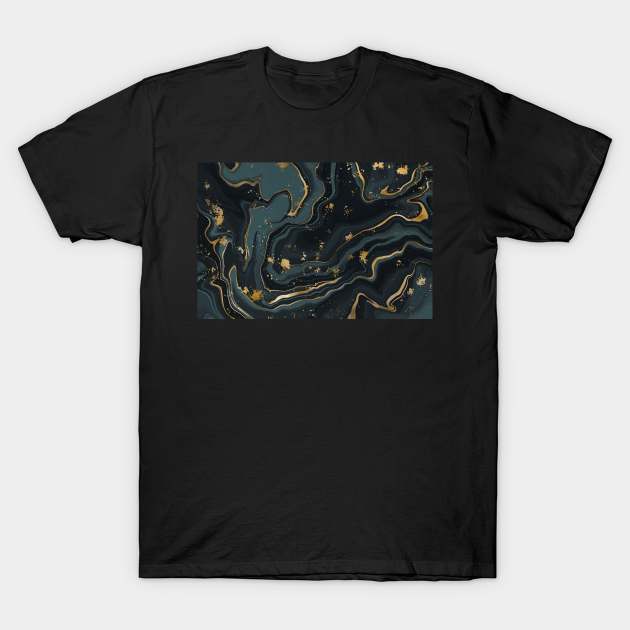 elegant marble with gold foil T-Shirt by Erekjo